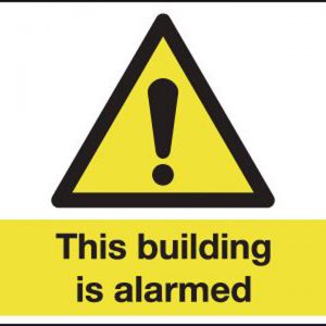 building is alarmed sign