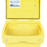 yellow grit bin