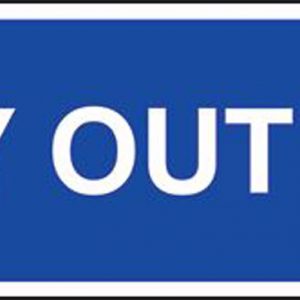 way out sign UK