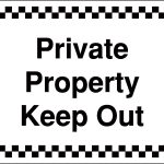 private property keep out sign