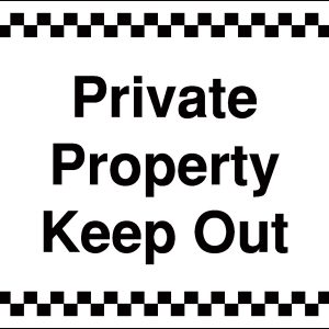 private property keep out sign