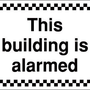building is alarmed sign