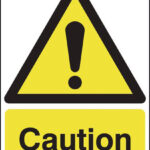 yellow caution sign