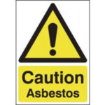 caution asbestos sign