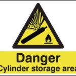 cylinder storage area sign