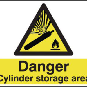 cylinder storage area sign