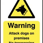 guard dog warning signs