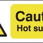 hot surface caution sign