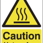 caution hot surface safety sign
