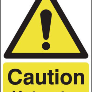 caution sign hot water