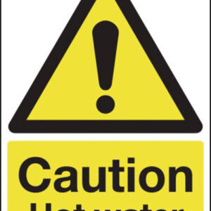 hot water caution sign