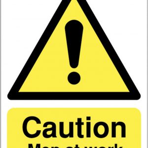 men at work reflective sign