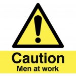 Men at Work Stanchion Sign