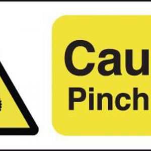 pinch point safety sign