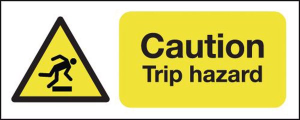 Caution Trip Hazard Sign