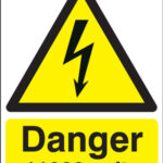 danger 11000 volts sign