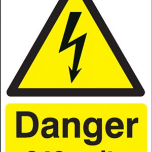 danger 240 volts sign
