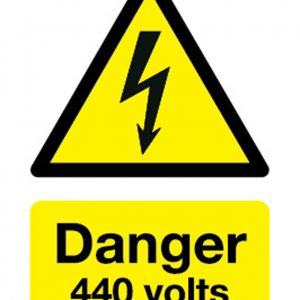 Danger 440 Volts Warning Sign