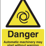 danger automatic machinery sign