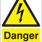 danger buried cable sign