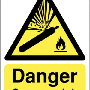 danger compressed air sign