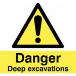 danger deep excavation sign