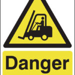 danger forklift sign