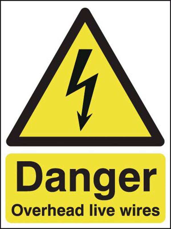 HASL15451S.jpg danger overhead live wires sign