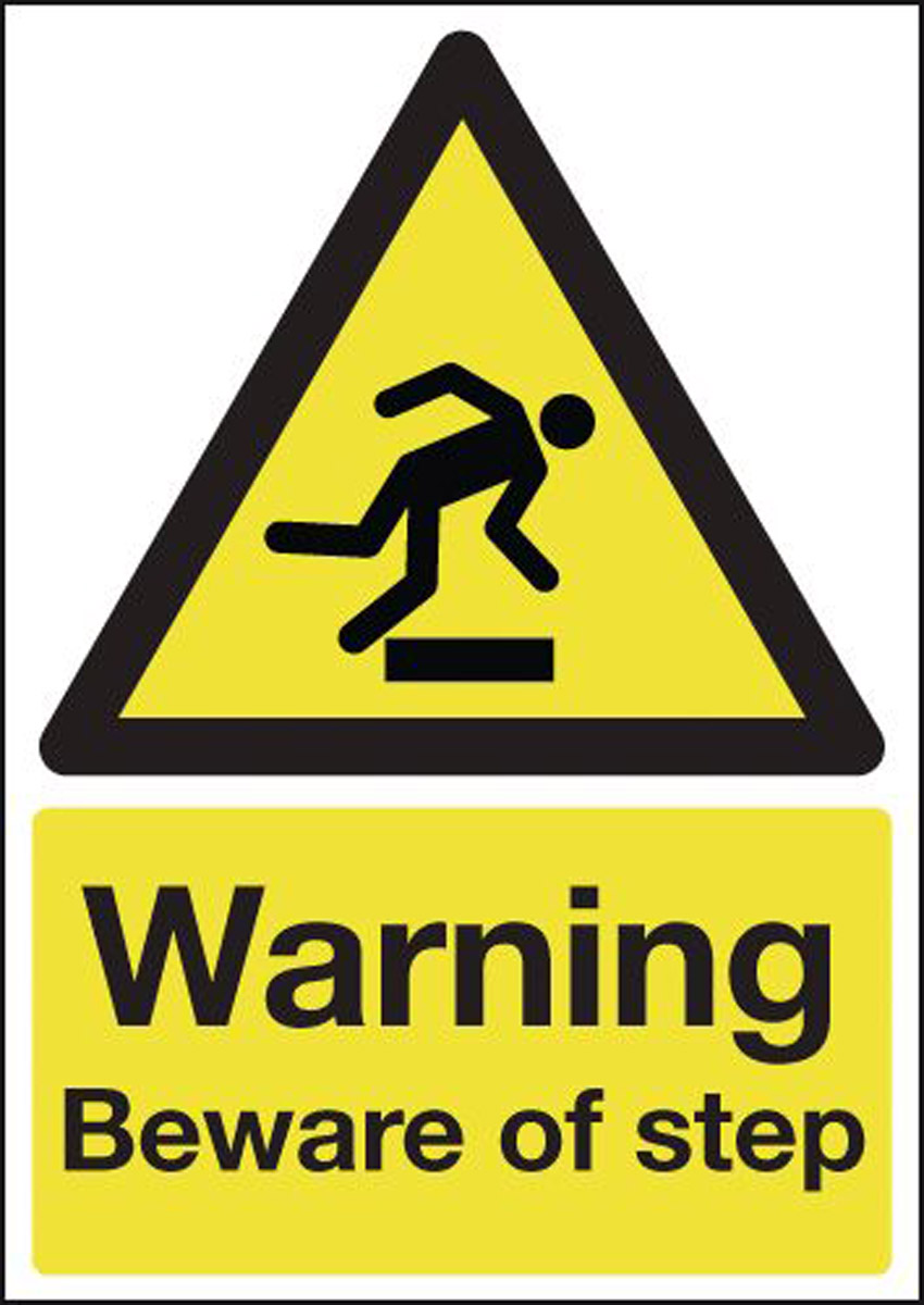 Overstep Sign Beware Step Warning Sign | Signage & Safety | Morsafe UK