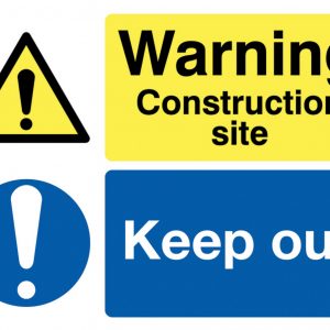 warning construction site keep out