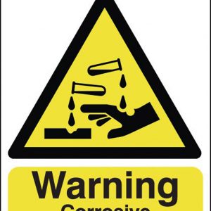 corrosive warning sign