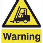 forklift truck aluminium sign