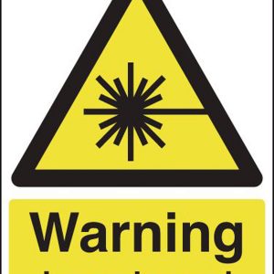 210x148mm Warning Laser Hazard - Rigid