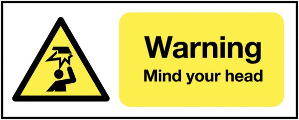 HASL25519S.jpg Mind Your Head Warning Sign
