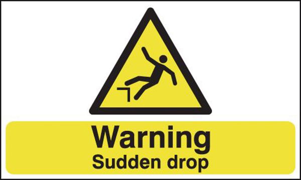 HASL26929S.jpg warning sudden drop rigid sign