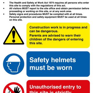 construction site safety board