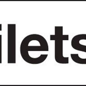 Toilets Arrow Down Sign