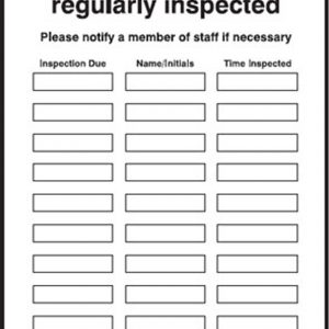 these toilets are regularly inspected sign
