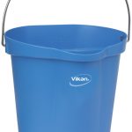 blue plastic bucket
