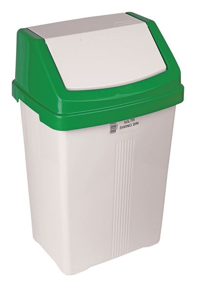 50 litre green swing bin