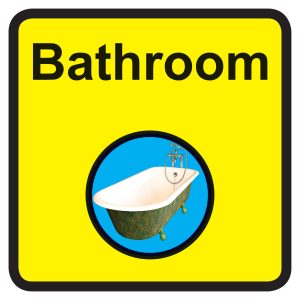 Bathroom Door Dementia Sign