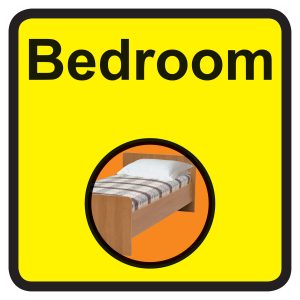 bedroom dementia door sign