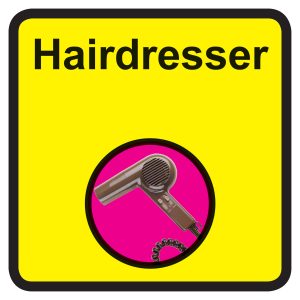 Hairdresser Dementia Door Sign