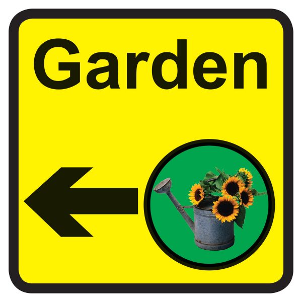 garden left sign