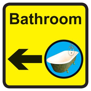 Bathroom Left Dementia Sign