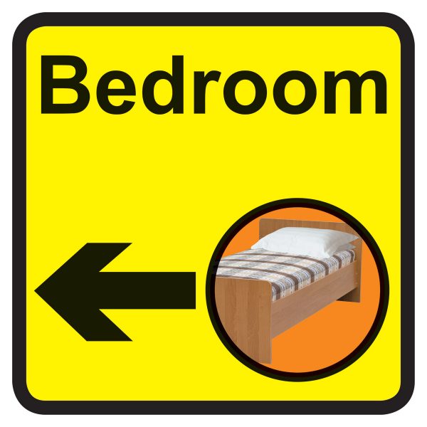 Bedroom Left Dementia Sign