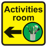 Activities Room Left Dementia Sign
