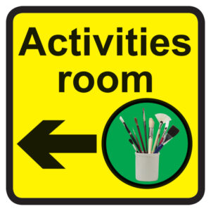 Activities Room Left Dementia Sign