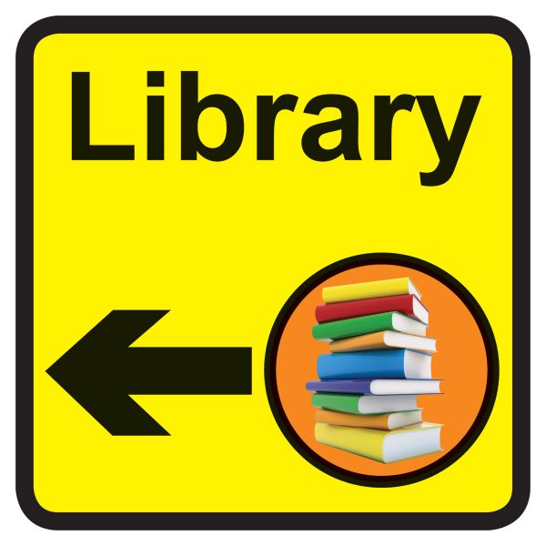 Library Arrow Left Dementia Sign