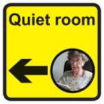 Quiet Room Arrow Left Dementia Sign